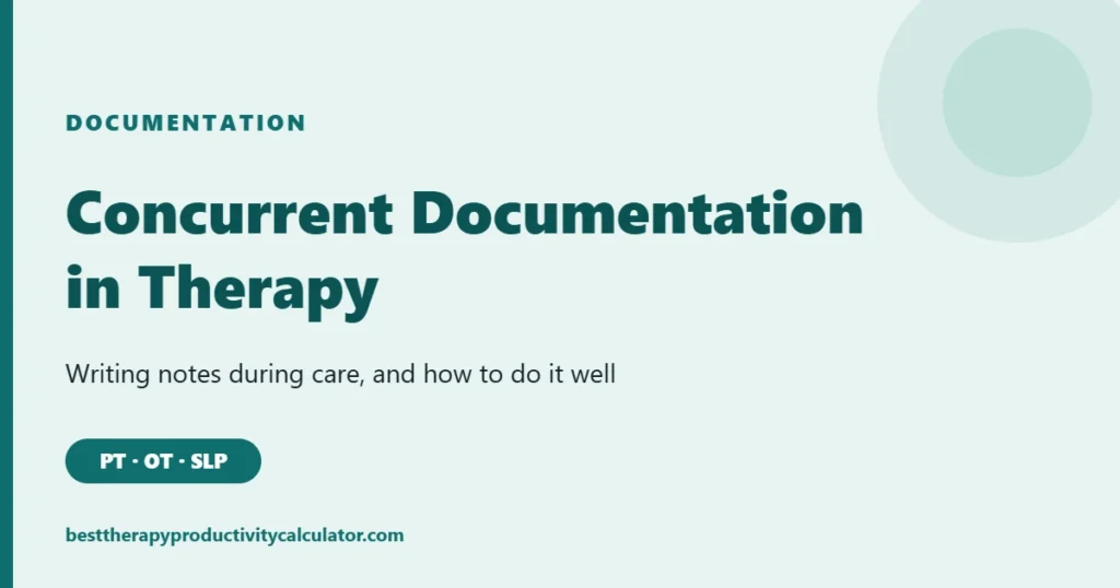 Concurrent documentation in therapy: writing notes during the session