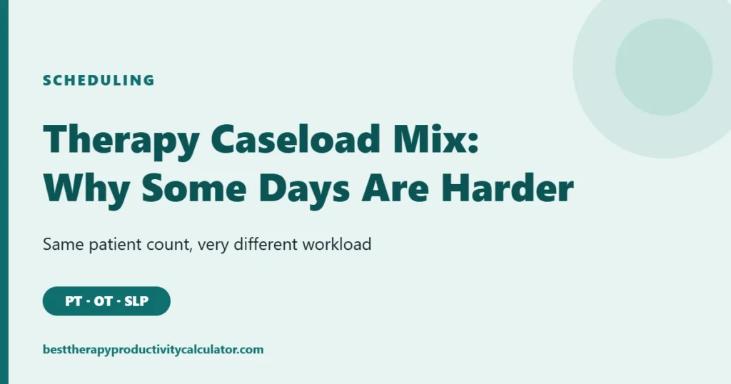 Therapy caseload mix: why the same patient count can mean a much harder day